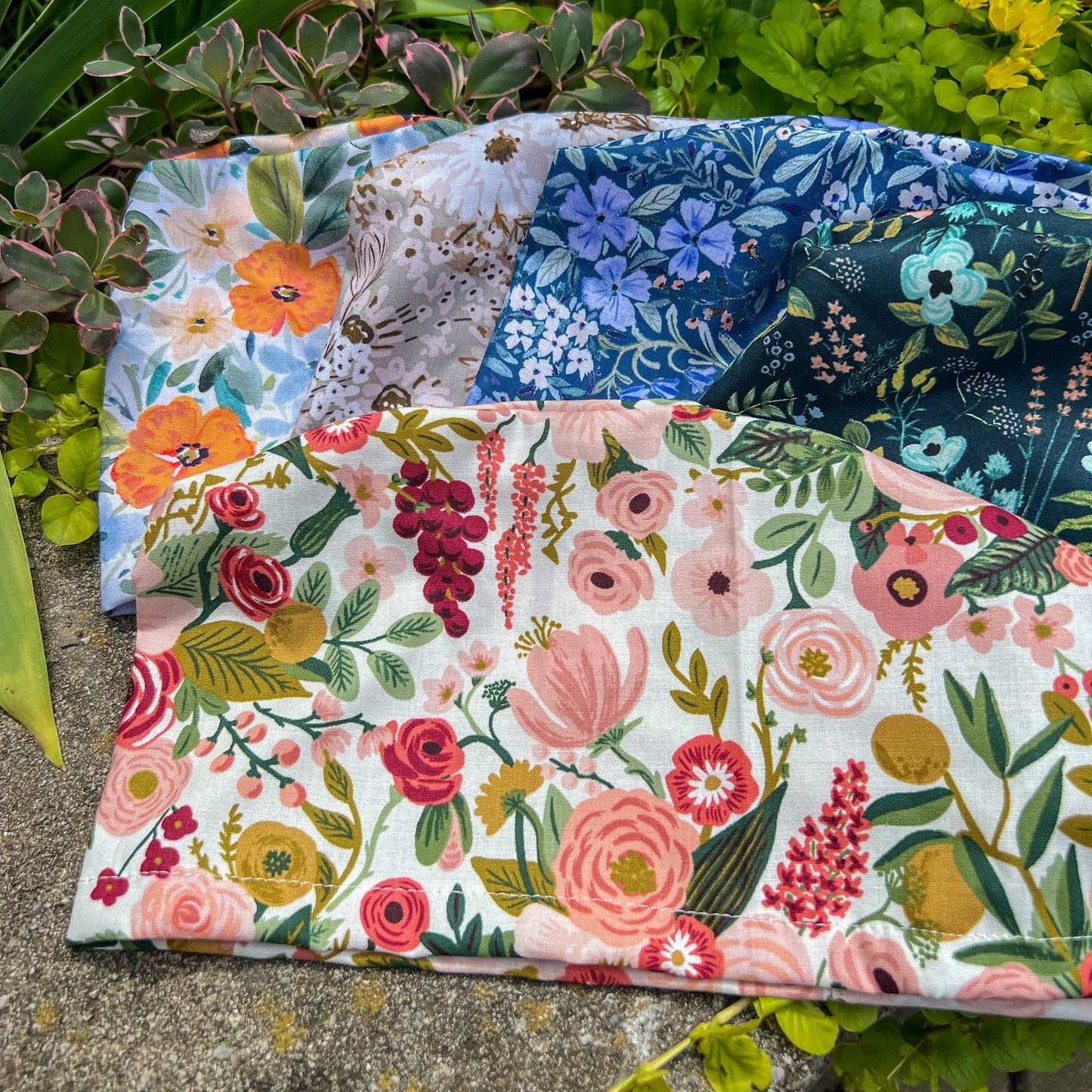 Florals on Taupe | Modified Bouffant