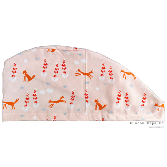Fox in the Foxglove on Blush | Modified Bouffant
