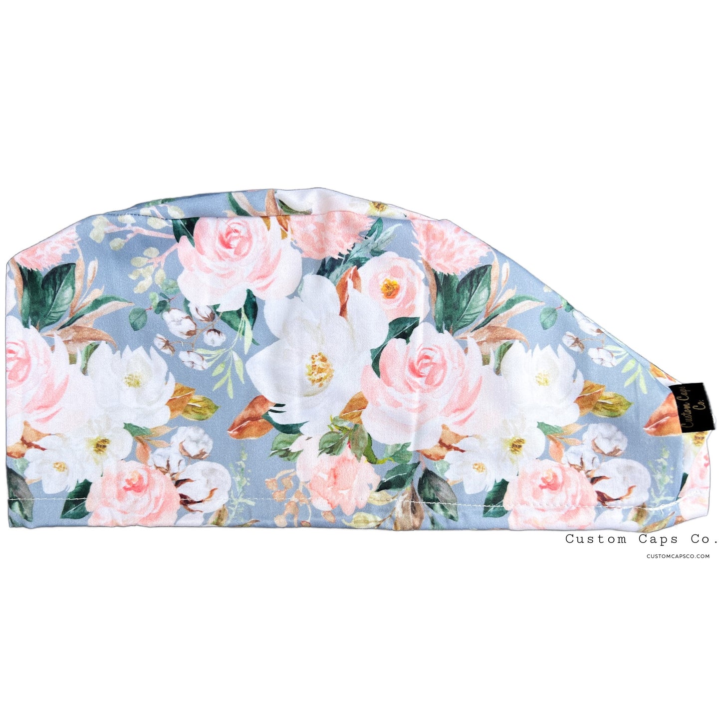 Pretty Spring Watercolour Blooms on Grey | Specialty Cap