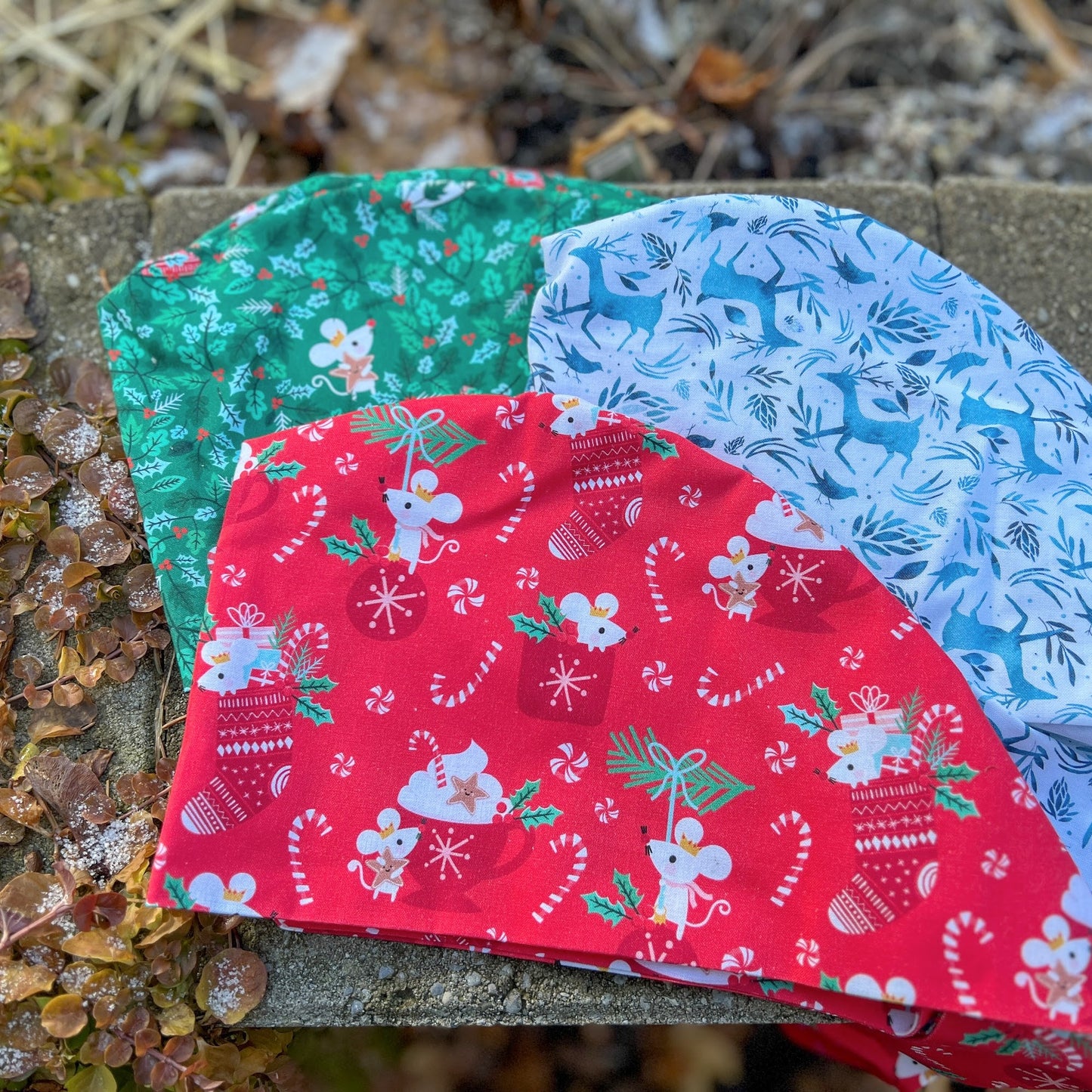 Christmas Mice on Red | Pixie