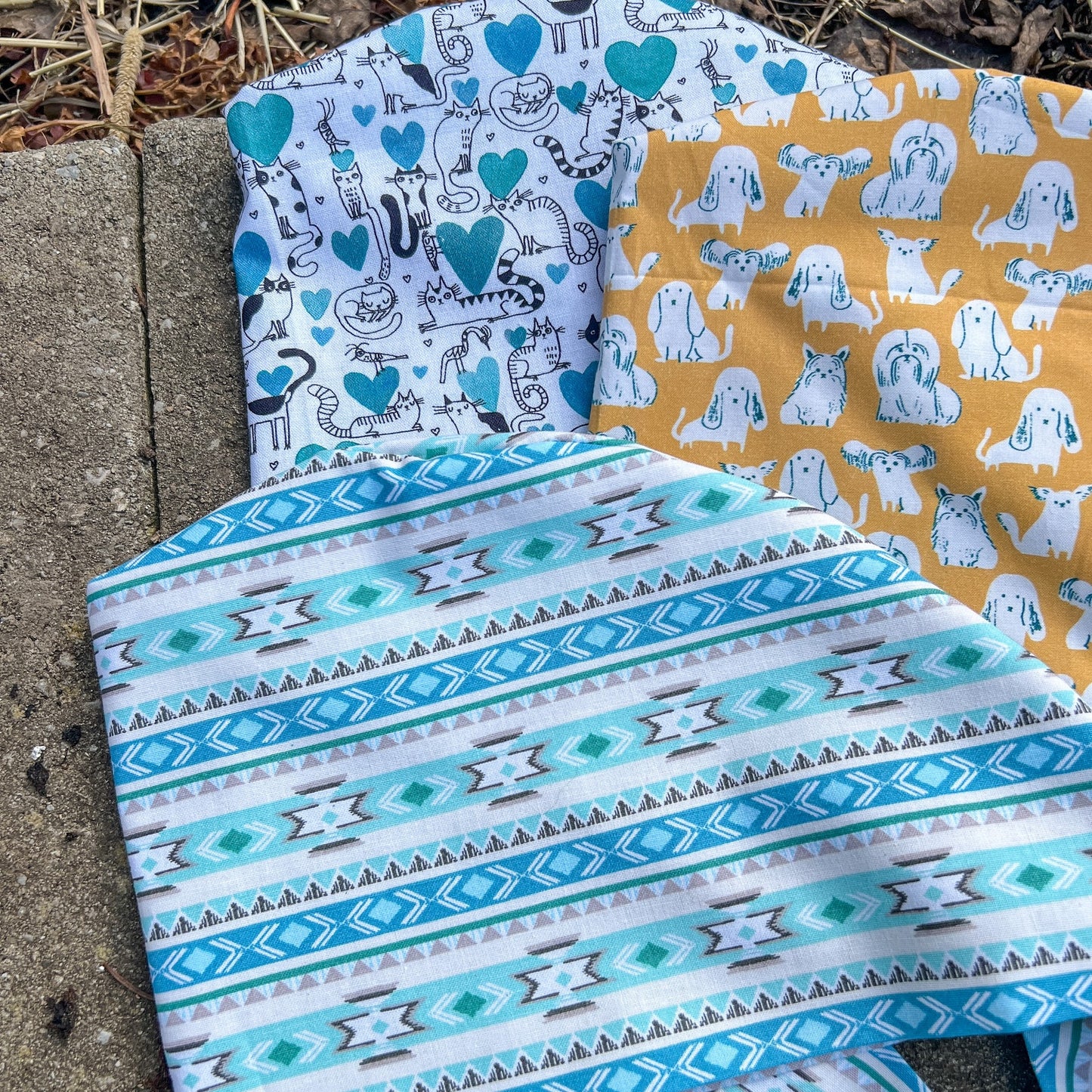 Aztec Pattern in Blues | Pixie