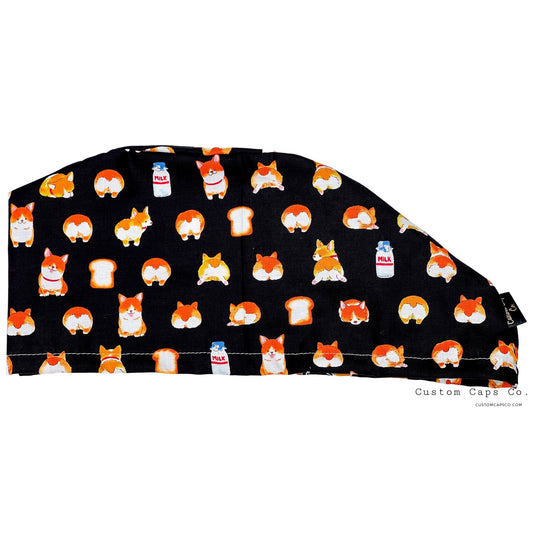 Corgi Bums on Black | Modified Bouffant