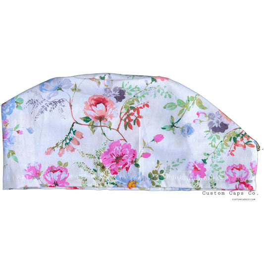 Rose Vines on White | Modified Bouffant