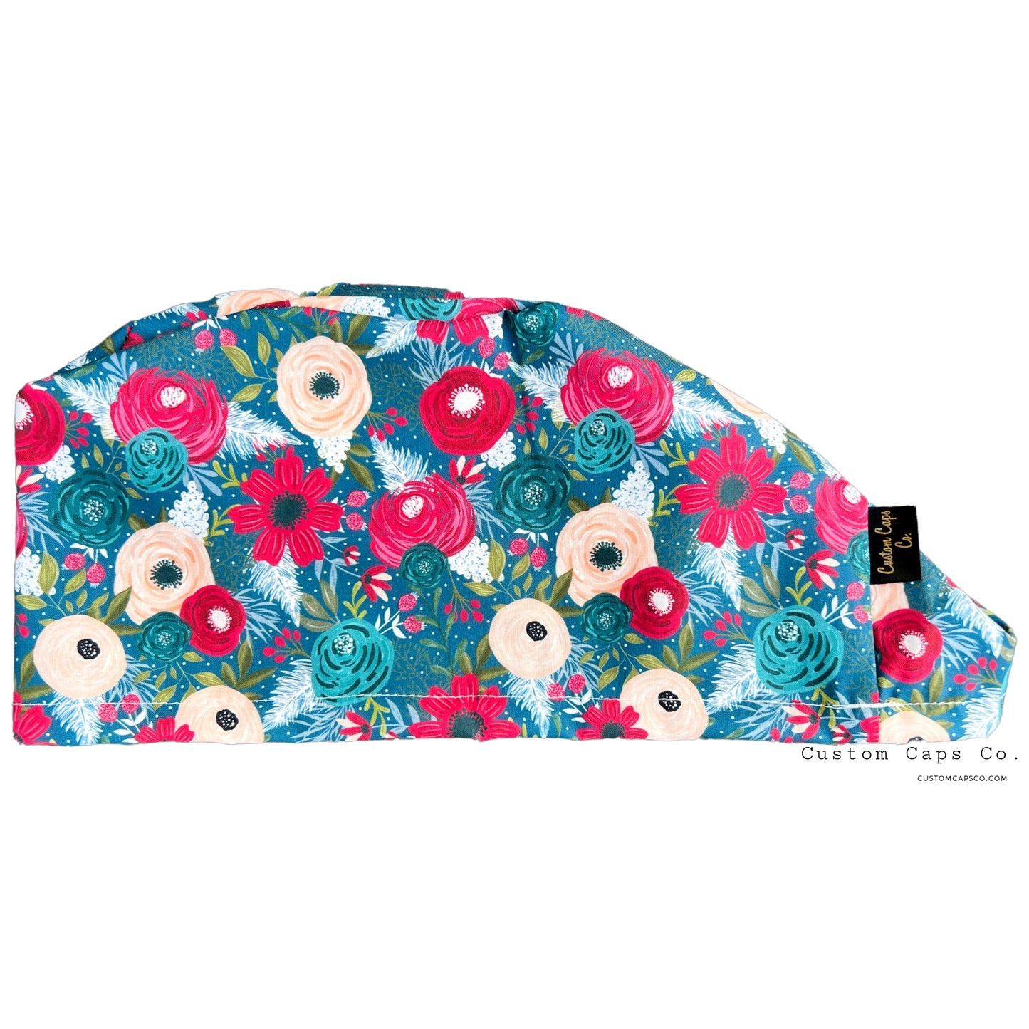 Winter Roses on Teal | Speciality Caps