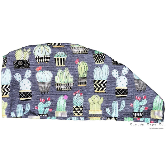 Cactus on Grey | Modified Bouffant