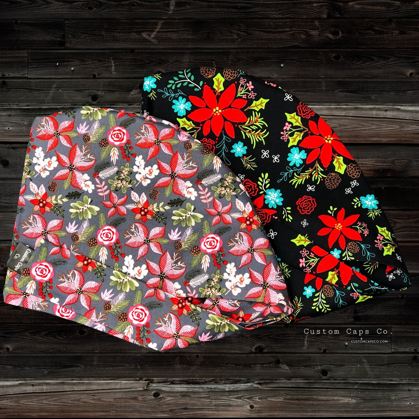 Christmas Joy Florals on Charcoal | Pixie