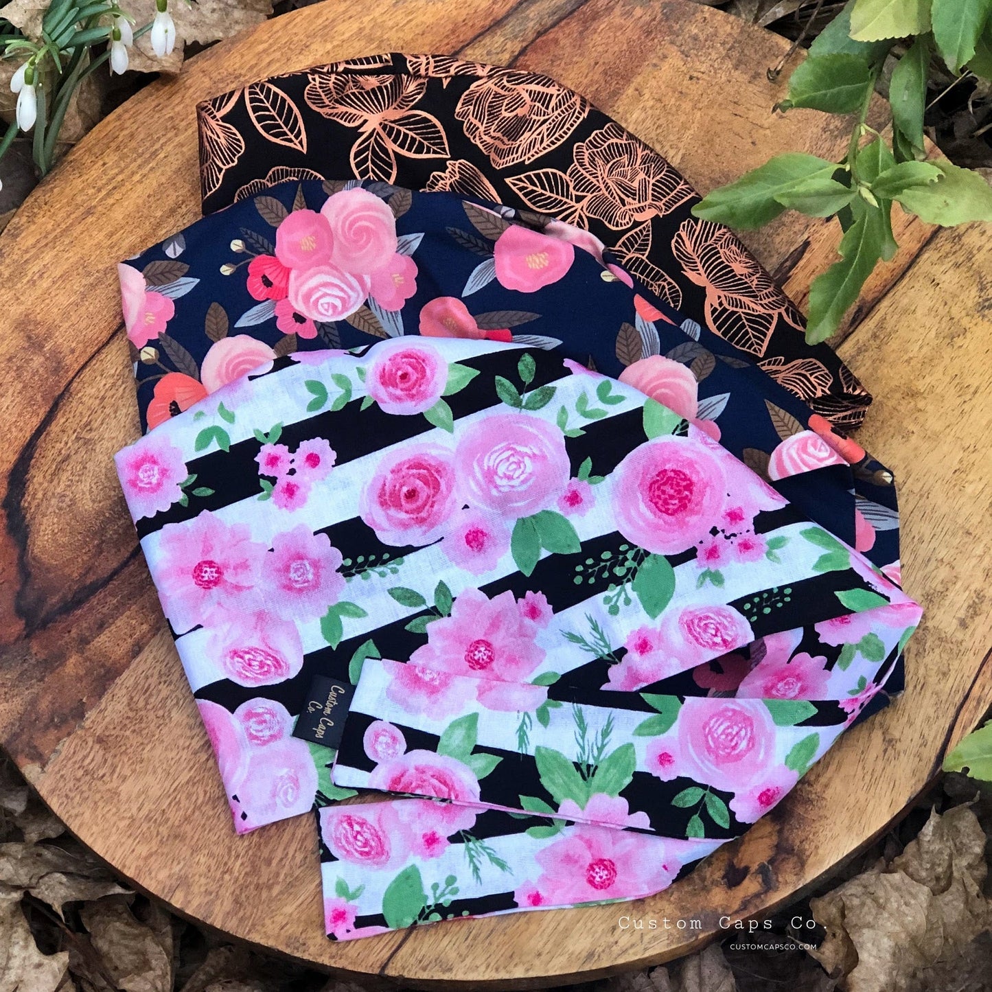 Pink Roses on Stripes | Pixie