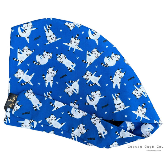 Yoga Cats on Cobalt | Pixie