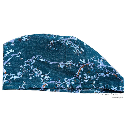 Winter Branches on Teal | Modified Bouffant