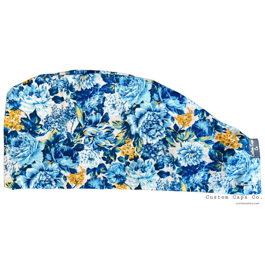 English Garden on Blue | Modified Bouffant