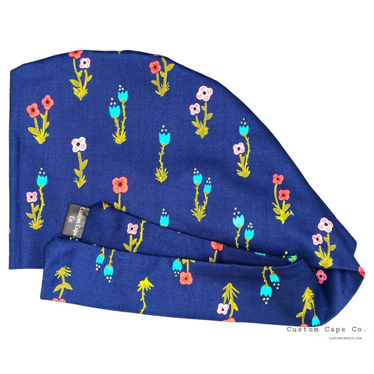 Stem Flowers on Navy | Pixie