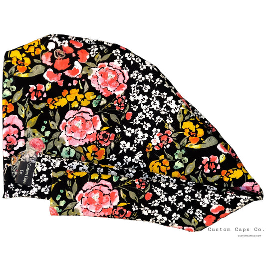 Lace Florals on Black | Pixie