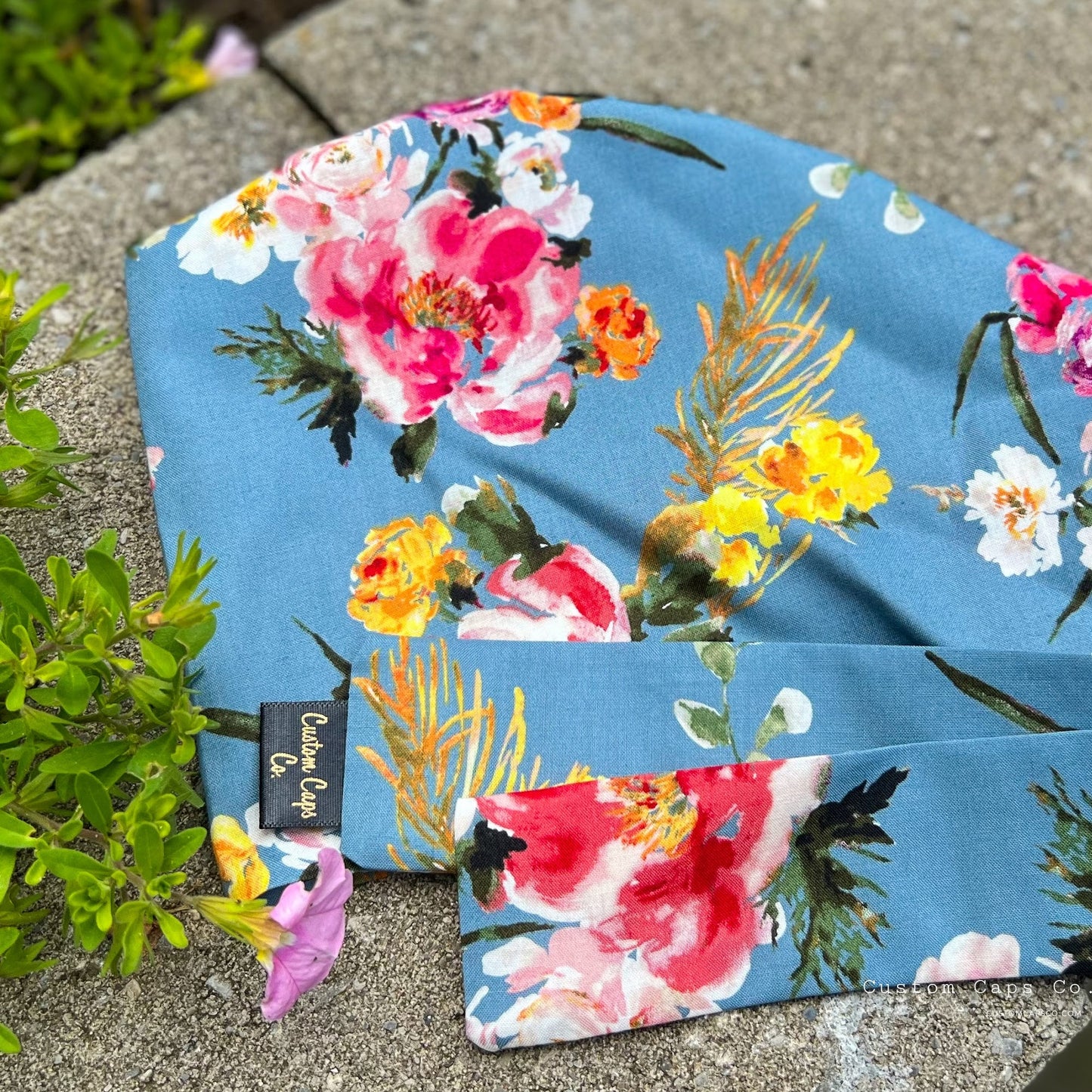 Fall Watercolour Florals on Denim | Pixie