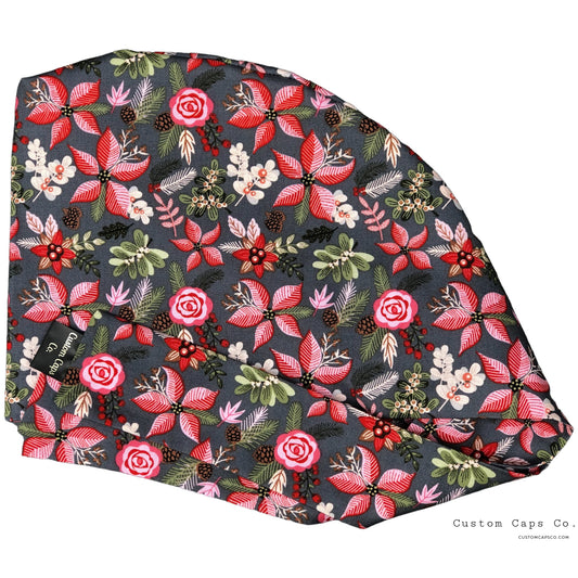 Christmas Joy Florals on Charcoal | Pixie