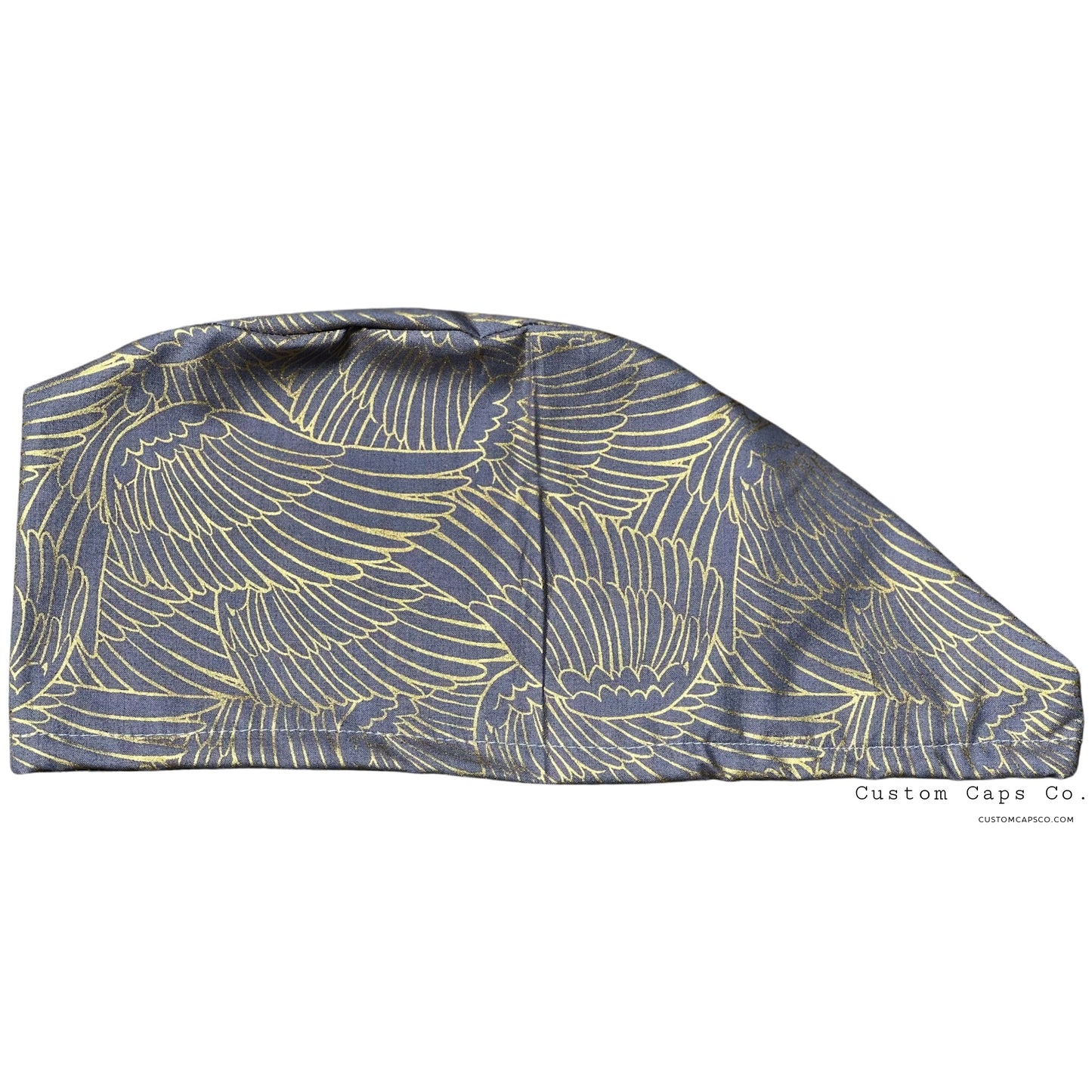 Wings on Grey with Metallic Gold | Modified Bouffant