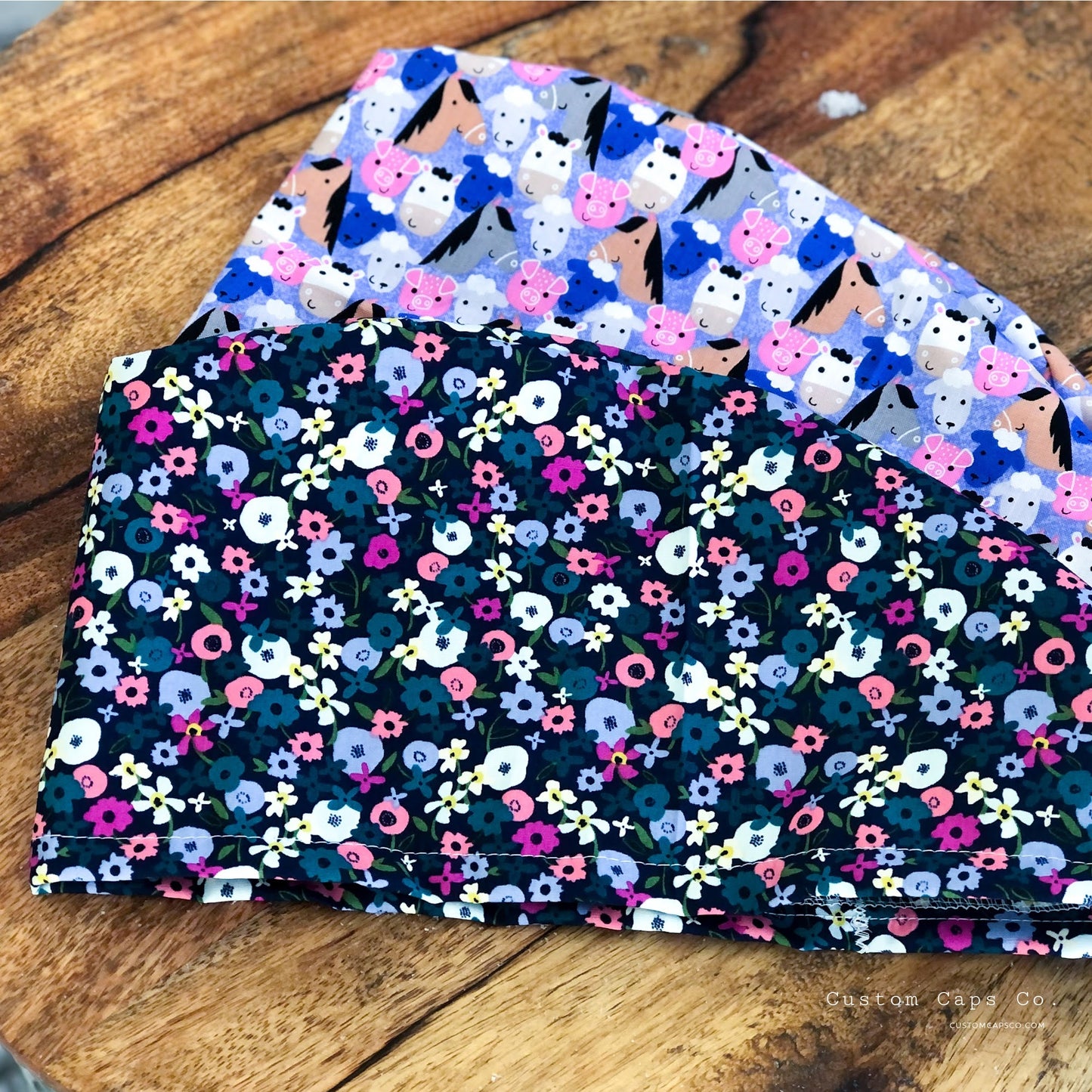 Farm Buddies on Periwinkle | Modified Bouffant