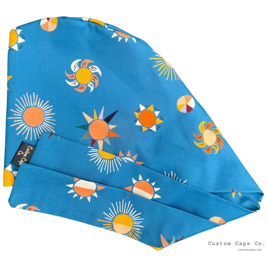 Safari Sun on Blue | Organic Cotton |  Pixie
