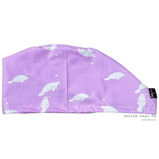 Manatees on lilac | Modified Bouffant