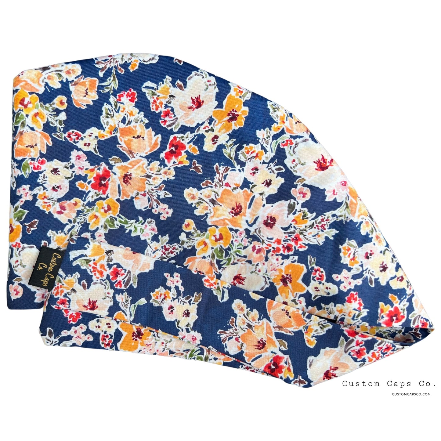 Tangerine Bouquet on Navy | Pixie