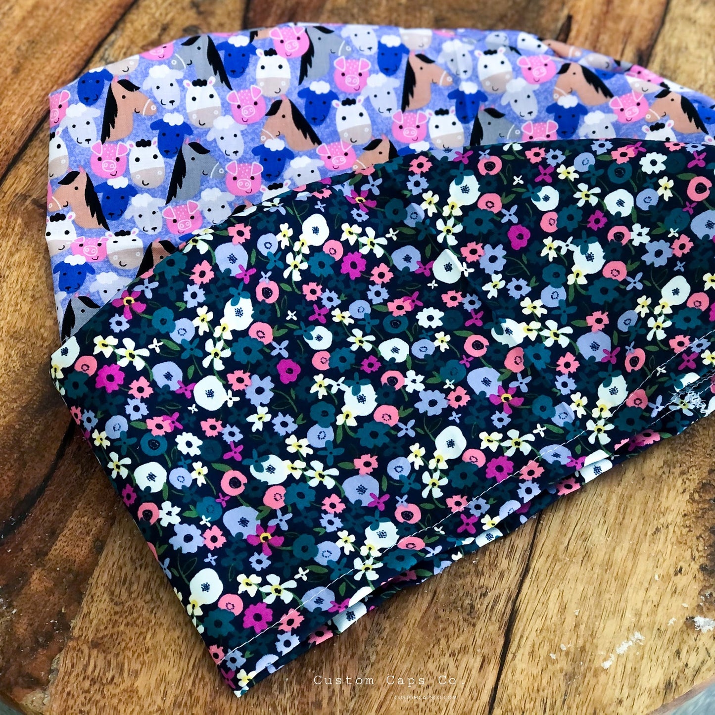 Farm Buddies on Periwinkle | Modified Bouffant