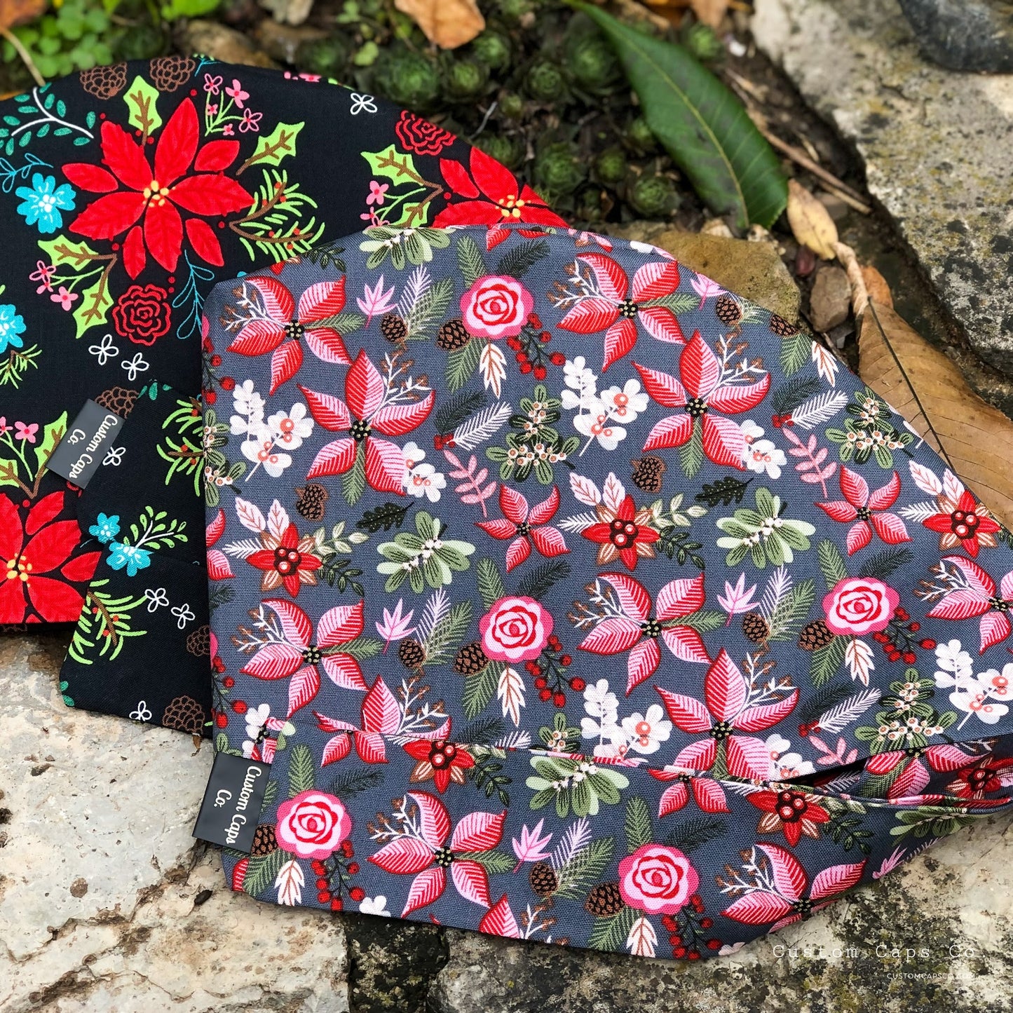 Christmas Joy Florals on Charcoal | Pixie