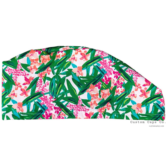 Tropical Florals in Magenta | Modified Bouffant