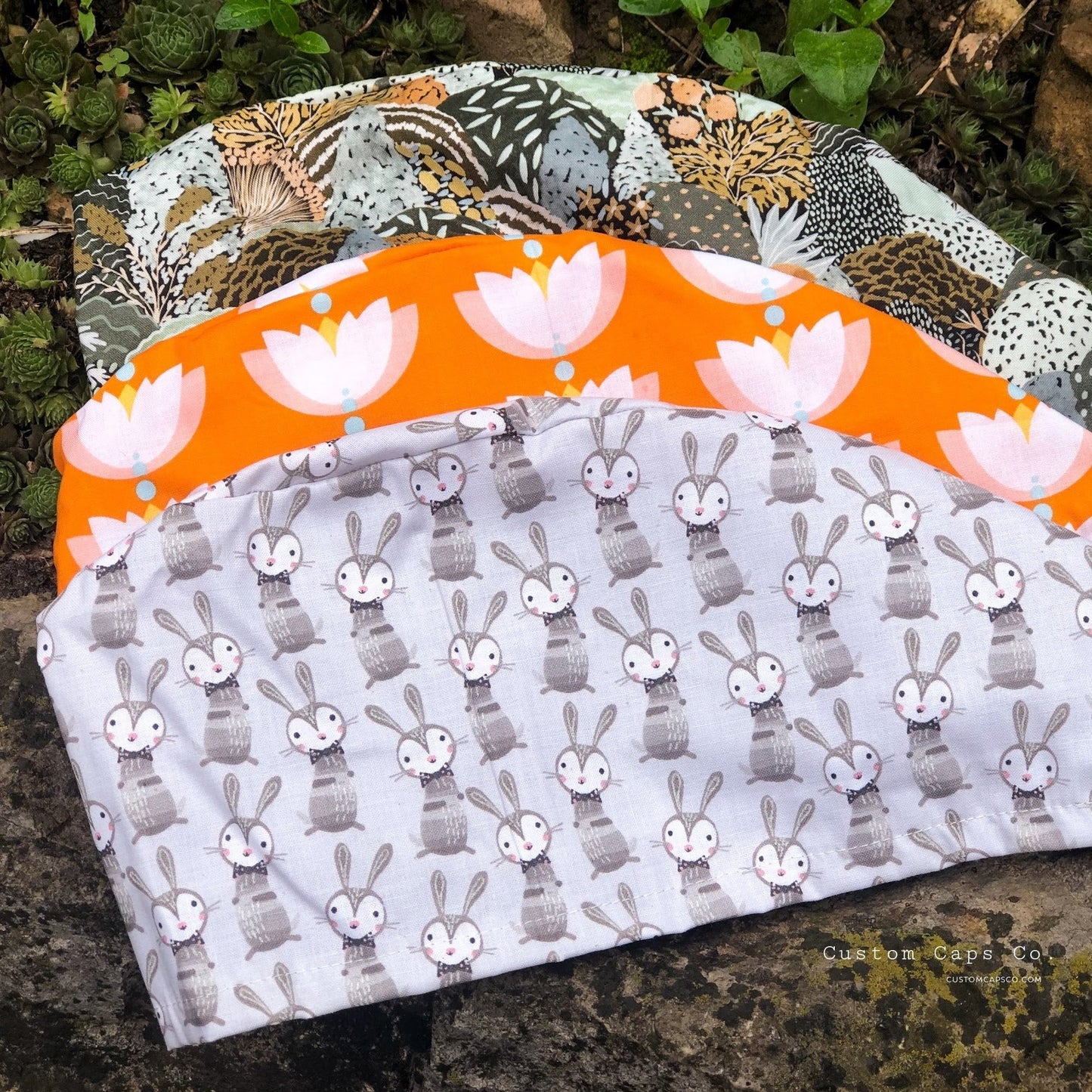 Lotus Flowers on Tangerine | Modified Bouffant