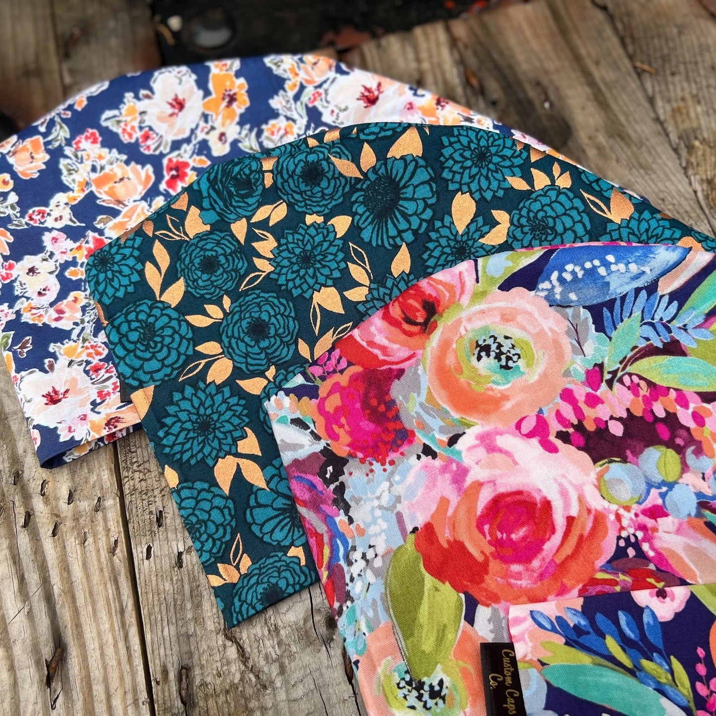 Tangerine Bouquet on Navy | Pixie