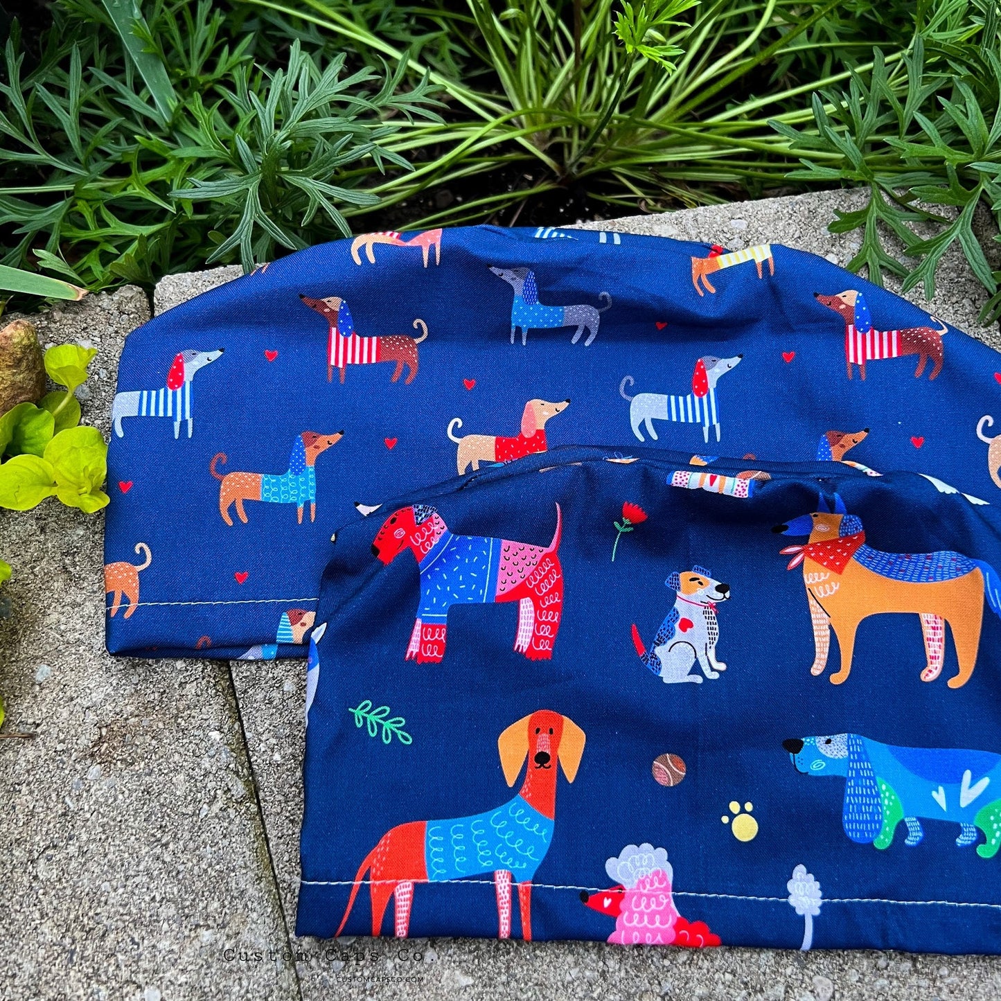 Puppy Love on Blue | Modified Bouffant