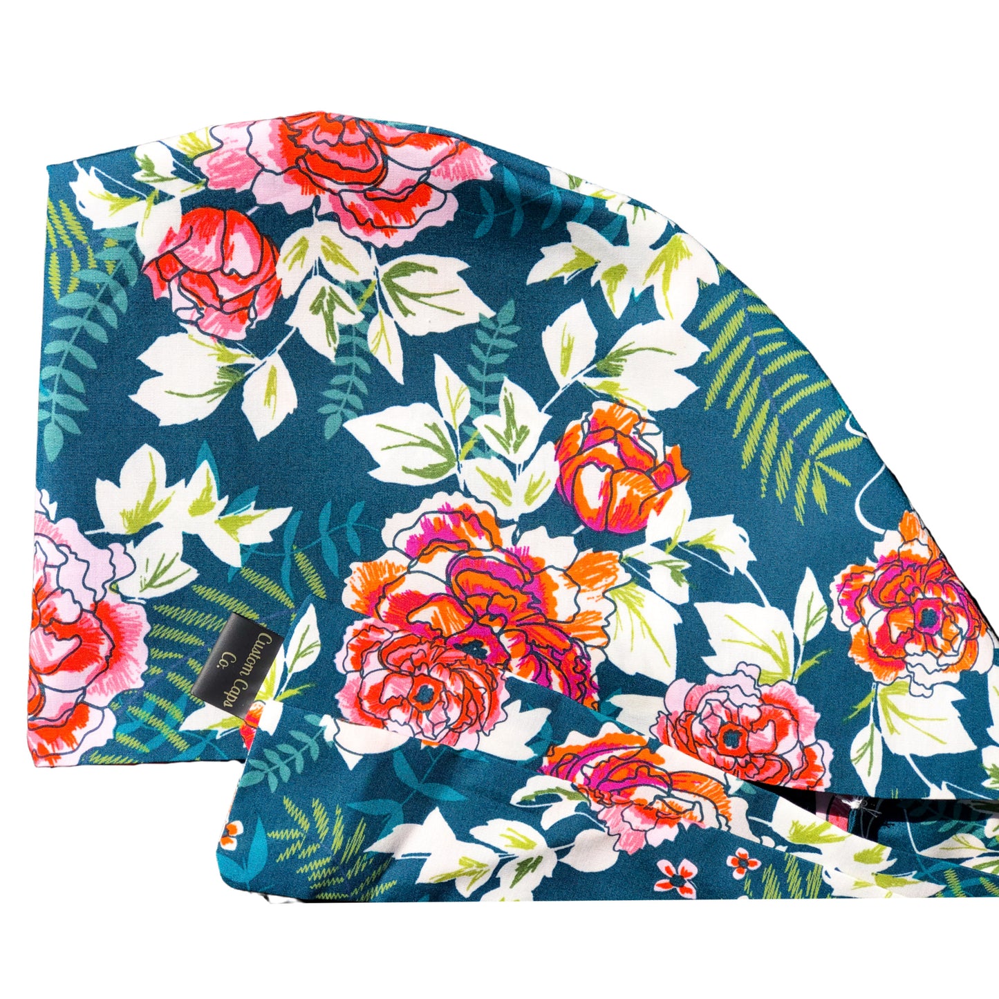 Fuchsia & Tangerine Peonies on Emerald | Pixie