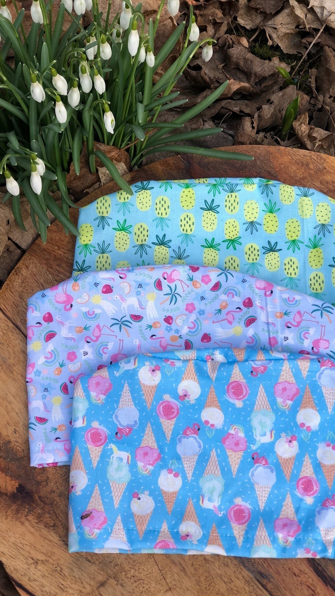 Ice Cream Cones on Blue | Modified Bouffant