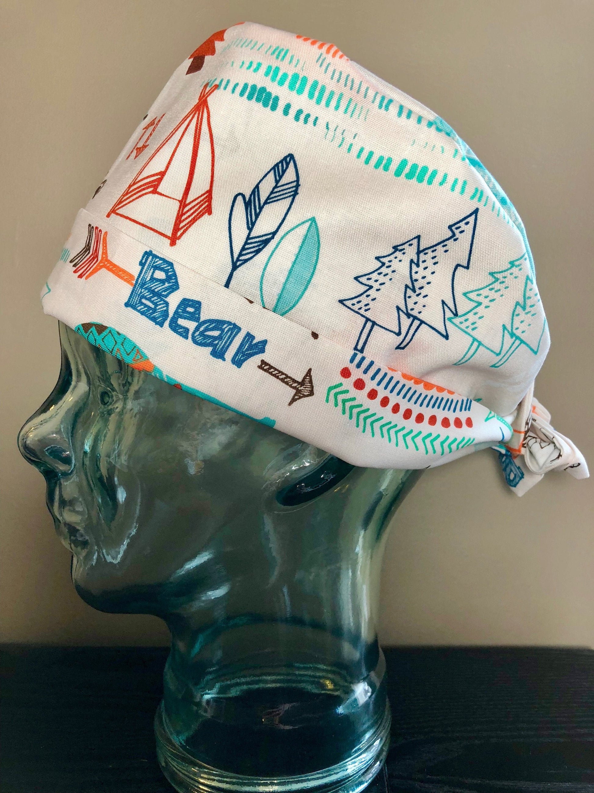 Nordic Bears on Cream, Pixie Cap - Custom Caps Co.