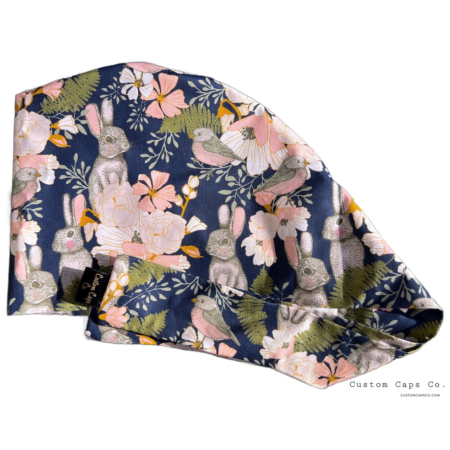 Floral Bunnies on Navy | Pixie