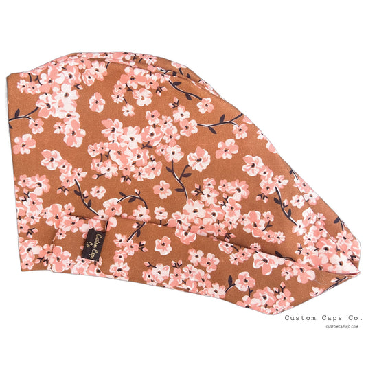 Cherry Blossoms on Ochre | Organic Cotton | Pixie