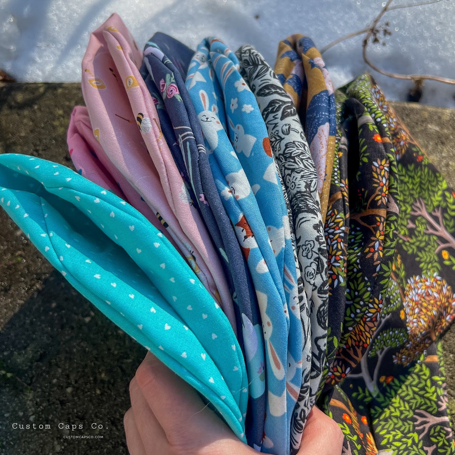 Watercolour Hearts on Pink | Pixie