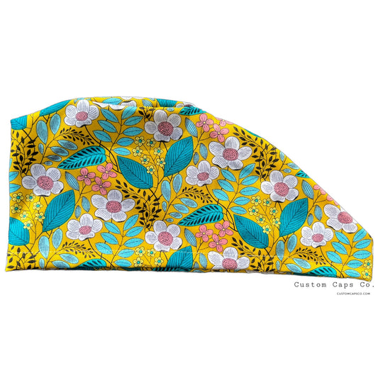 Sketchbook Florals in Yellow | Modified Bouffant