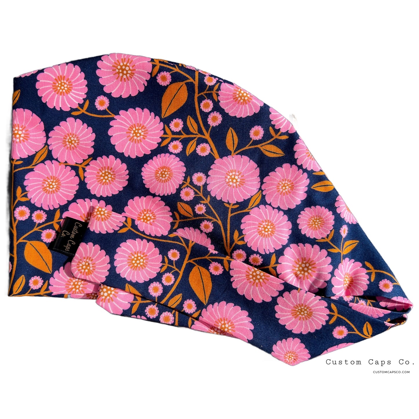 Fuchsia Daisies on Navy | Pixie