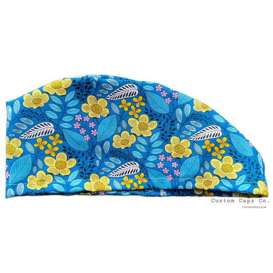 Sketchbook Florals in Blue | Modified Bouffant