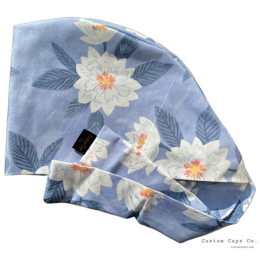 Large Magnolias on Periwinkle | Pixie