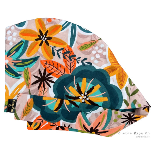 Tropical Florals in Orange & Teal | Pixie