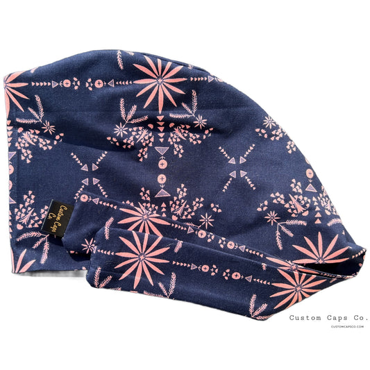 Daisy Quatrefoil on Navy | Pixie