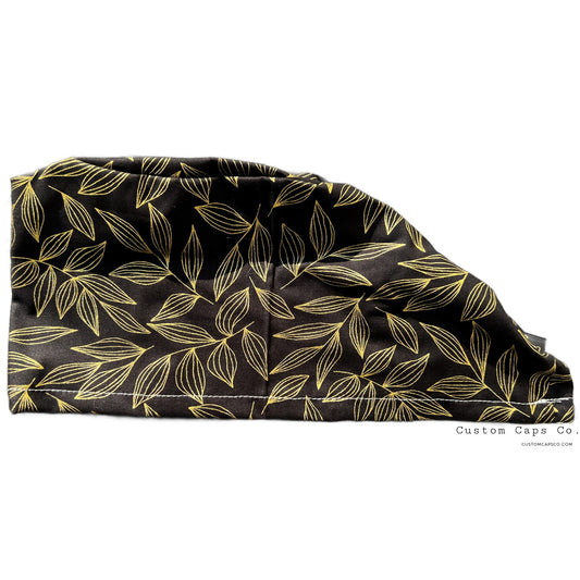Foliage on Black | Metallic Gold | Modified Bouffant