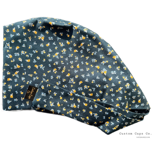 Yellow Floral Ditsy on Navy | Pixie