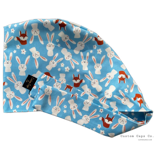 Bunny & Fox Friends on Blue | Pixie