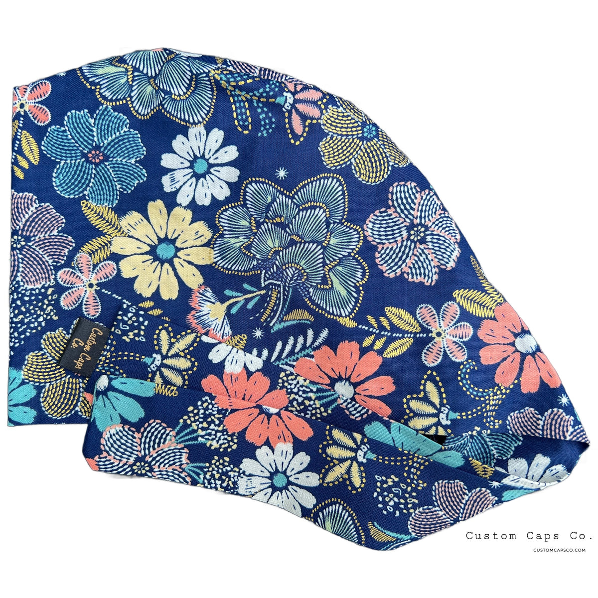 Folklore Florals on Navy | Metallic Gold | Pixie