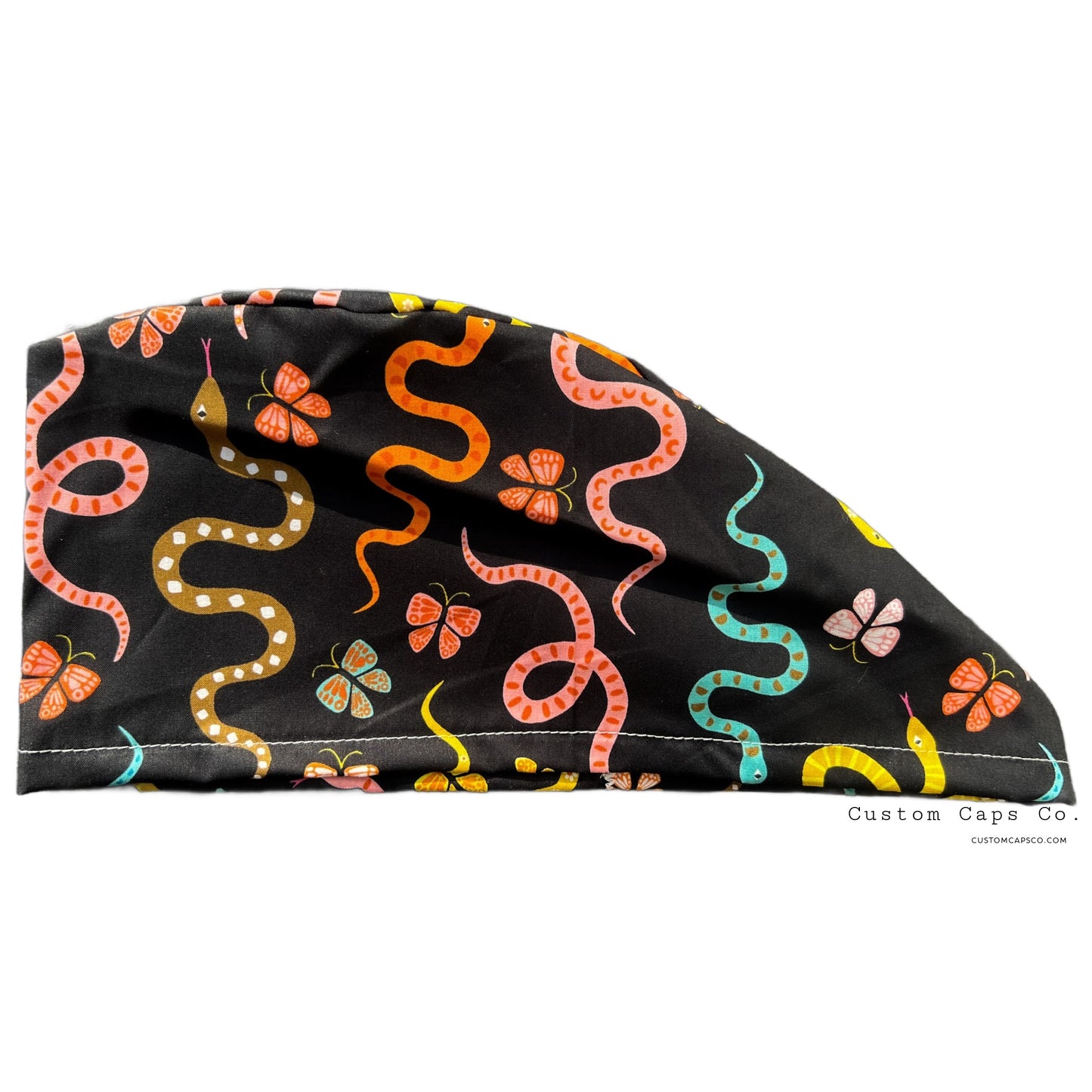 Snakes & Butterflies on Black | Modified Bouffant