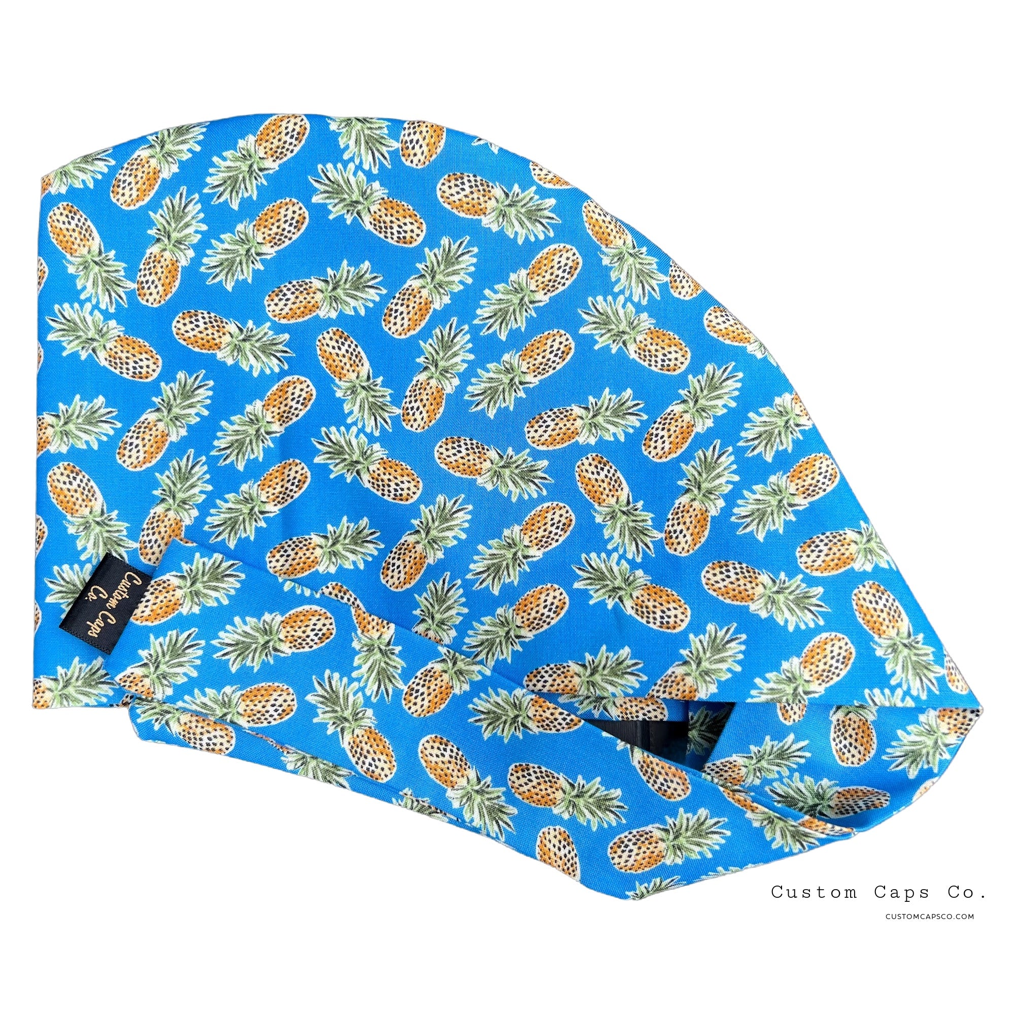 Azure Pixie Pineapple Toss on Azure Blue | Pixie | Custom Caps Co.