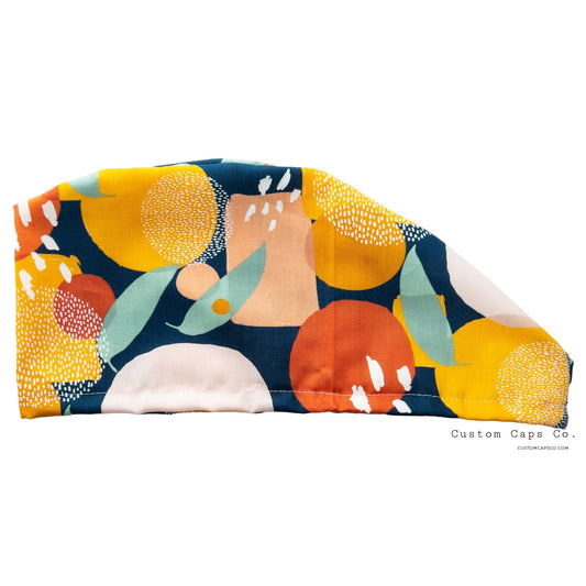Modern Abstract on Navy | Modified Bouffant