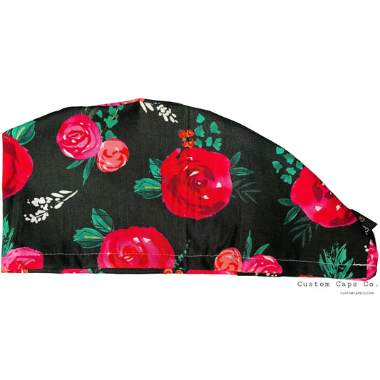 Christmas Roses on Evergreen | Modified Bouffant