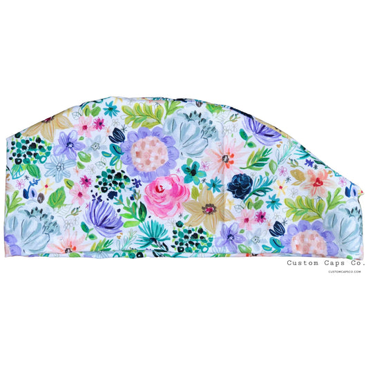 Purple Watercolour Flowers | Modified Bouffant